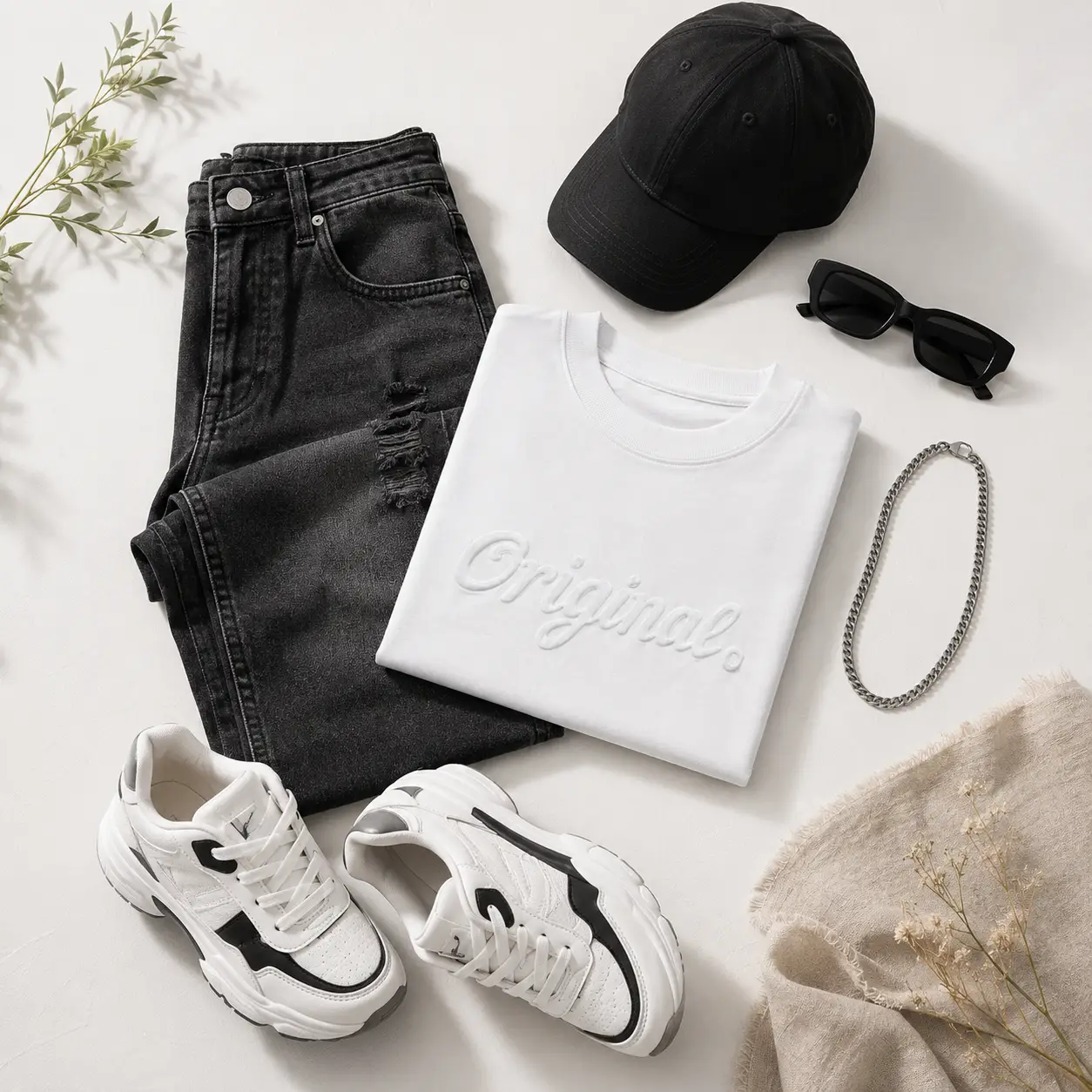 تیشرت یونیسکس (پسرانه/دخترانه) آستین کوتاه، تنخور اورسایز، رنگ سفید، با طرح پرس نوشته در جلوی لباس، ست کامل پسرانه تیشرت یونیسکس (پسرانه/دخترانه) آستین کوتاه، تنخور اورسایز، رنگ سفید، با طرح پرس نوشته در جلوی لباس، ست کامل پسرانه